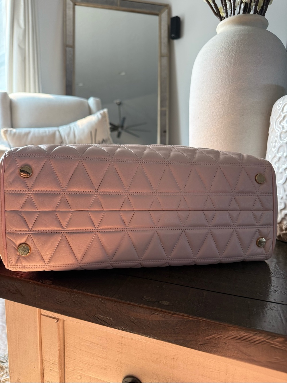 Michael Kors Blush Quilted Shoulder Bag with Matching Wallet - Picture 4 of 4